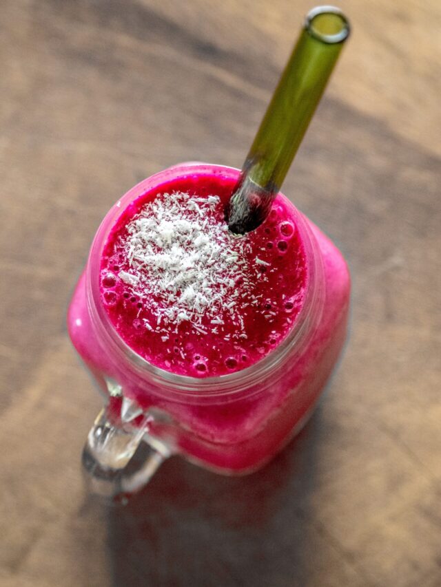 Smoothie made from dragon fruit